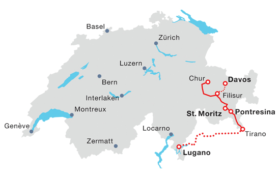 Route Bernina Express 