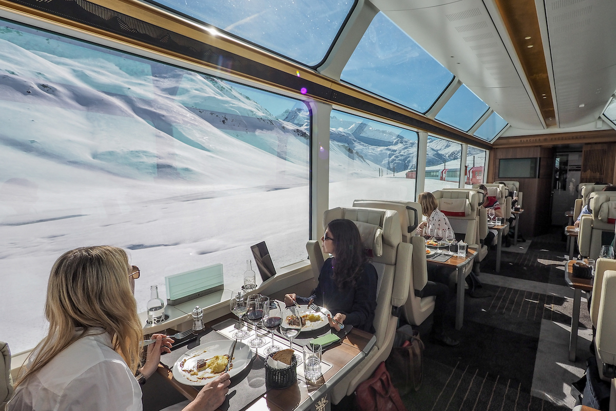 Glacier Express - Switzerland Train Ride -Zermatt to St. Moritz Train